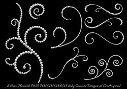 Gem Flourish 8 Pieces
