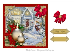 Candle Christmas Scene 5