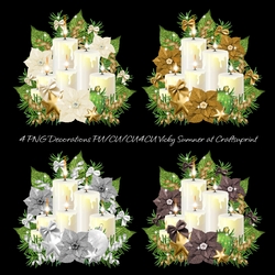 Candle Arrangement 2 4 Colours PNG