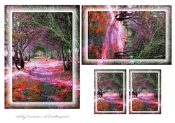 Pink and Purple Scenery Toppers and Tags 1
