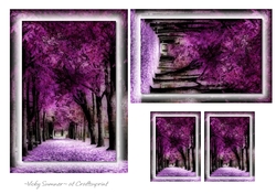 Pink and Purple Scenery Toppers and Tags 2