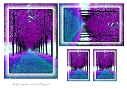 Pink and Purple Scenery Toppers and Tags 5