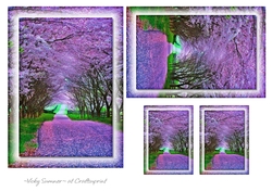Pink and Purple Scenery Toppers and Tags 6