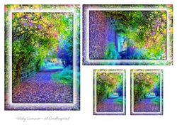 Pink and Purple Scenery Toppers and Tags 8