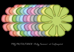Spring Stitched Flower PNG