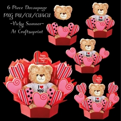 Valentine Teddy and Cookie Basket