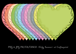 Spring Heart 12 JPG + 12 PNG