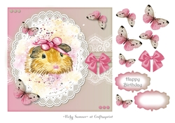 Guinea Pig and Butterflies