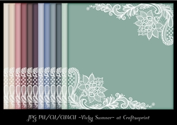Soft Spring Lace Corners Paper