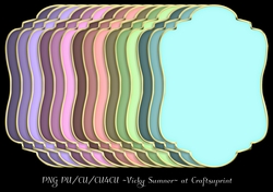 Calm Gold Edged Shaped Mat