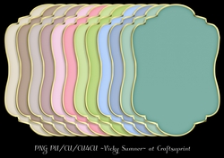 Natural Gold Edged Shaped Mat