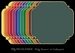 Autumn Fall Shaped 6x6 Gold Edged Mat