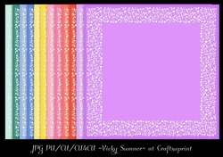Sorbet Stars and Hearts Inlay Paper