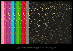 Gold Paint Splatter Paper