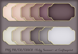 Dusky Shaped Gold Edged Sentiment Tag 2