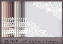 Dusky Double Lace Corner Paper