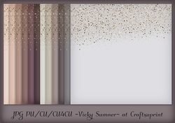 Dusky Gold Dust Border Paper
