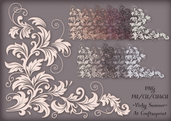 Dusky Leaf Flourish Corner