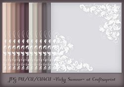 Dusky Leaf Flourish Corner Paper