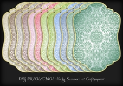 Natural Damask Gold Edged Shapped Topper 1