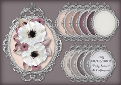 Dusky Silver Ornate Cabochon Topper