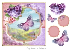 Hydrangea and Seaside Square Quick Card