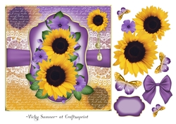 Sunflowers and Butteflies 1