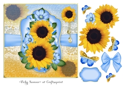 Sunflowers and Butteflies 2