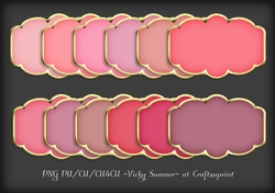 Pink Hues Gold Edged Cloud Sentiment Tag