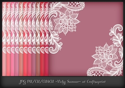 Pink Hues Lace Double Corner Background 