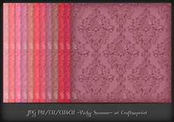 Pink Hues Damask Embossed Background