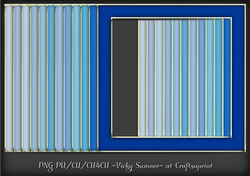 Blue Hues Gold Edged Square Frame