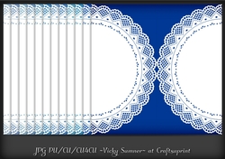 Blue Hues Faux Gate Fold Background