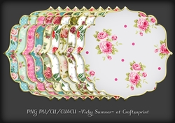 Shabby Gold Edged Shaped Mat 1