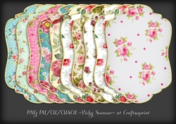 Shabby Gold Edged Shaped Mat 2