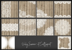 Wood and Lace Background