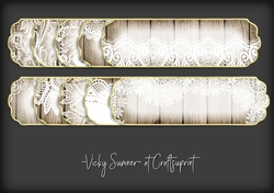 Wood and Lace Gold Edged Sentiment Tag
