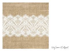 Burlap and Lace Background 5