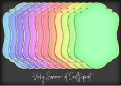 Pastel Gold Edged Shaped Mat 1