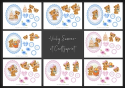 Baby Birthday Toppers Boy and Girl