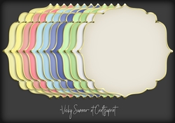 Macaroon Gold Edged Shaped Mat 3