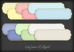 Macaroon Gold Edged Scolloped Sentiment Tag