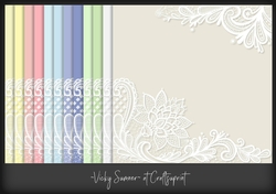 Macaroon Double Lace Corner Background