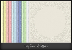 Macaroon Embossed Swirl Frame Inlay Background