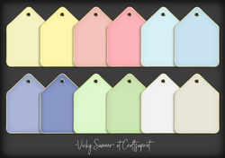 Macaroon Gold Edged Gift Tag
