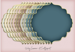 Life is a Beach Gold Edged Shaped Mat 3