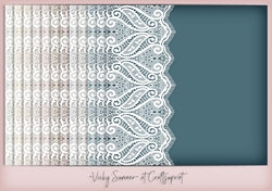 Life is a Beach Lace Border Background
