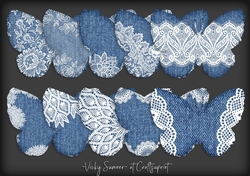 Denim and Lace Butterfly