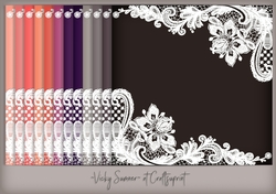 Sunset Double Lace Corner Background