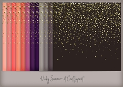 Sunset Gold Falling Stars Background